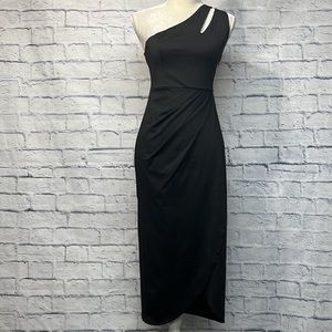 Red Color Women Sexy One Shoulder Bodycon Bandage Mini Dress Celebrate Nightclub Party Evening Fashion Dress Wholesale